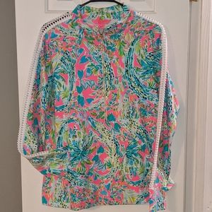 Lilly Pulitzer Skipper Popover with lace